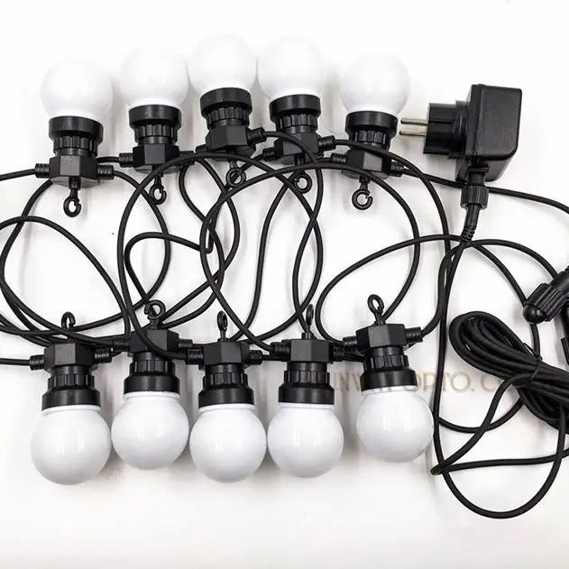 G50 Lamp 25LED Garland Fairy String Lights White Wedding Christmas Decoration Outdoor For Holiday Party 2024 Street Camp Decor