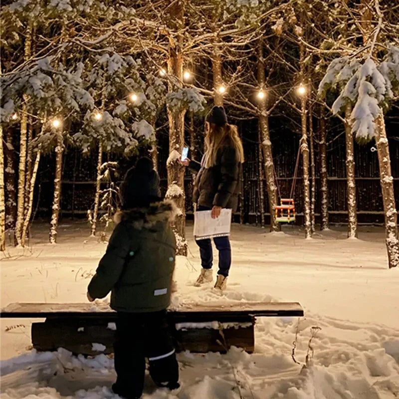 G50 Lamp 25LED Garland Fairy String Lights White Wedding Christmas Decoration Outdoor For Holiday Party 2024 Street Camp Decor