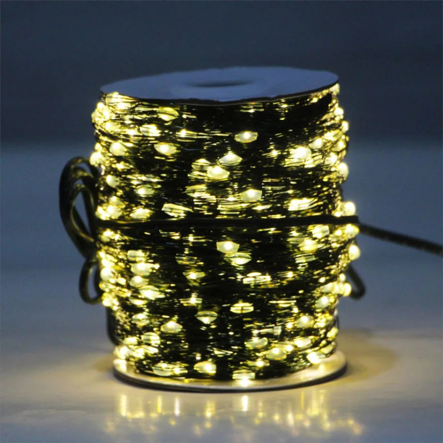 LED String Light Green Wire Fairy Lights Christmas Garland For New Year Christmas Tree Party Street Home Decoration