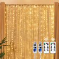 300 LED Fairy Curtain Lights, 9.8ft x 9.8ft Curtain String Lights, USB Plug in 8 Lighting Modes Christmas Decoration, Hanging L