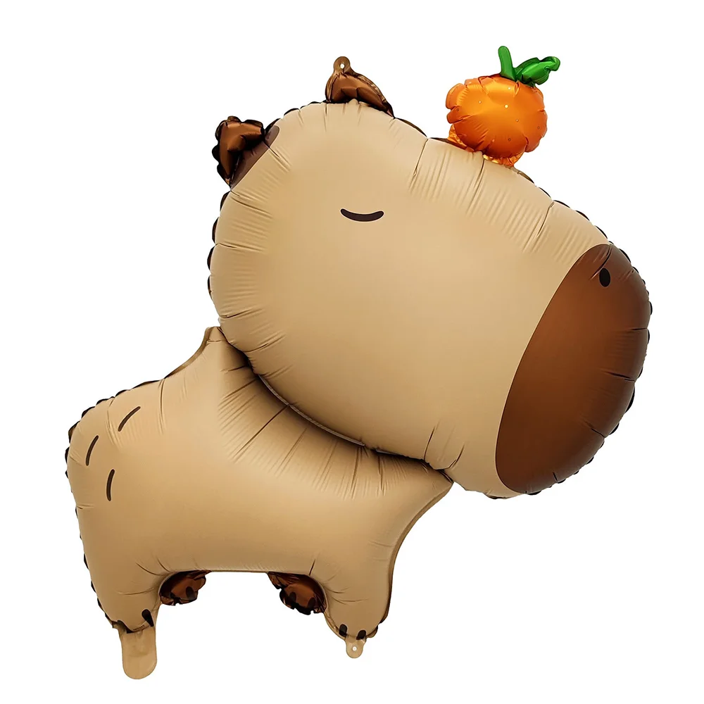 Cartoon Animal Capybara Flowers Aluminum Foil Balloon Set Child Birthday Party Decoration Foil Balloon Baby Shower Gift Supplies
