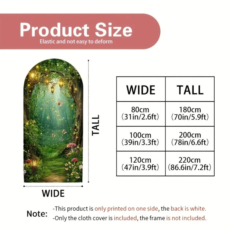 VIKAMA Enchanted Forest Fairytale Arch Backdrop for Parties Cake Photo Booths Anniversaries Indoor Events - Decorative Archway